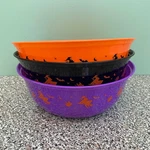 Set Of 3 Halloween Candy Bowls Plastic Trick Or Treat Party. Fixed Price $13.20.