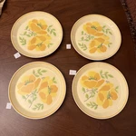Set Of Mikasa Colormates Hilo C4302 Salad Plates Stoneware Yellow Floral Japan. Fixed Price $39.95.