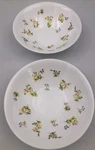 2 Martha Stewart Everyday Pansy Milk Glass Soup Cereal Salad Bowls France. Fixed Price $14.99.
