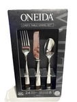 New Oneida Chef's Table Stainless Steel Flatware 24 Pc Set Service For 8 Plain. Fixed Price $75.08.