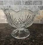 Godinger Dublin Shannon Crystal Footed Trifle Bowl Clear. Fixed Price $35.00.
