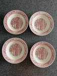 Ironstone Set Of Four Vintage Memory Lane 8.5" Rimmed Soup Bowl. Fixed Price $27.95.