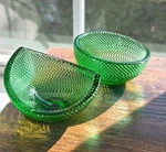 Set Of 2 Ikea Msesidig Small Serving Bowls, Green Glass, Limited Edition. Fixed Price $20.00.