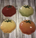 Set Of 4 Williams Sonoma Heirloom Tomato Dipping Bowls, Salsa, Oil & Vinegar. Fixed Price $24.99.