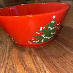 Waechtersbach Christmas Tree Red Round Serving Bowl Vintage 9" Diameter Euc. Fixed Price $27.50.