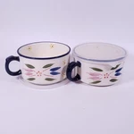 Temptations Old World Confetti Ceramic Soup Mug Lid Set. Fixed Price $22.40.