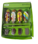 Boston Warehouse Ladybug Garden Cheese Dip Spreader Set Of 4 Retro Nib. Fixed Price $13.79.