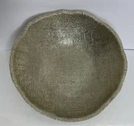 Beatriz Ball Sierra Modern 12.5" Gold/silver Salad Bowl W/ Textured Interior. Fixed Price $50.00.
