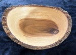 Acacia Tree Bark Oval Bowl Lipper International 10 Raw Edge Natural. Fixed Price $29.95.