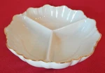 Lenox Gold Rimmed 8" Round Divided 3 Compartment Condiment Snack Serving Bowl. Fixed Price $34.99.