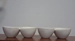 Home Essentials & Beyond Pure White Ceramic Sectional Dipping Bowls Set Of 2. Fixed Price $20.00.