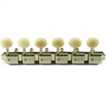 Kluson KTS-6BP-NP, 6-ON-A-PLATE Supreme Series Tuning Machines, Nickel. Fixed Price $70.00.