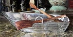 Godinger 15" X 7 Boat Nautical Art Decor And Salad Bowl W/wooden Serving Oars. Fixed Price $57.95.