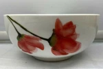 Set Of 4 Salad Serving Bowls Mikasa Keira Red Poppy 6 1/8" New Nwt. Fixed Price $36.95.