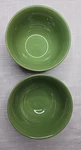 Set Of 2 Mainstays 6" X 3" Glazed Green Stoneware Soup Ice Cream Cereal Bowls. Fixed Price $22.77.