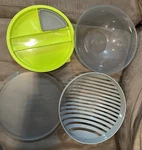 Pampered Chef Salad Cutting Bowl With Lid 5-PIECE Set.. Fixed Price $17.50.