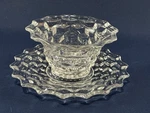 Antique Fostoria Glass Co. Clear Pressed Mayonnaise Set American C.1915-86. Fixed Price $35.00.