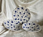 Jassa Blue Splash Ikea (1) 10" Dinner Plate & (2) 8.5" BOWLS-CERAMIC-221-47. Fixed Price $34.95.