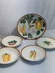 Vintage Ironstone Tableware Serving And 4 Pasta Bowls Italian Made 13 & 9. Fixed Price $48.99.