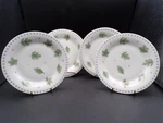Damon Wood Wsp Stoneware Luncheon Plates 7-3/4" Green Gray Off-white K24. Fixed Price $39.95.