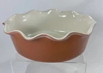 Grestel Portugal Stoneware Baker Casserole Dish Scalloped Fluted Edge Oval Exc. Fixed Price $17.99.