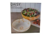 Baum Daisy Bowl Set 2PC Stoneware 1 Large Medium Dishwasher Safe. Fixed Price $27.99.
