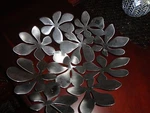 Ikea Stockholm Monica Mulder Design Stainless Steel Metal Floral Fruit Bowl 16". Fixed Price $34.99.