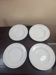 Gibson Elite Golden Estate Soup Pasta Bowls Set Of 4 Hobnail Trim & Ring. Fixed Price $27.00.
