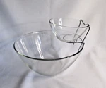 Arcoroc France 3 Piece Clear Glass Chip And Dip Set. Fixed Price $20.00.