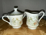 Mikasa Fine China Sugar Bowl/creamer Kabuki L9011 Japan 1970S Vintage Green B2. Fixed Price $22.00.