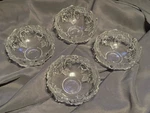 Set 4 Vintage Mikasa Carmen Crystal Glass Bowls Embossed Clear Floral Fruit 5.5. Fixed Price $20.00.