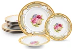 Imperial Vintage Rose Design , 12 Piece Porcelain Dish Set For 4 Person. Fixed Price $99.95.
