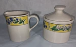 Sakura Majesticware Spring Valley Creamer Sugar Bowl Set Sue Zipkin Flowers. Fixed Price $16.99.