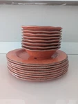 Tag Living Melamine Veranda Coral 8 Bowls Dinner Plates Crackle Set Orange. Fixed Price $99.95.