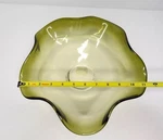 Lenox Organics Collection Green Hue Low Wave Bowl 11" Non-lead Crystal. Fixed Price $29.99.