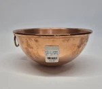 Vintage Copper Old New Stock 2-QT 8.5" Whisking Round Mixing Bowl Brass Ring Mcm. Fixed Price $39.99.
