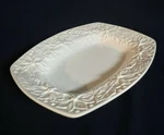 Patrizi 12" White Embossed Poinsettia Pasta Serving Bowl - IPZ6. Fixed Price $64.99.