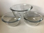 3 Anchor Hocking Oval Custard Bowls #1019 Oz. Fixed Price $6.50.