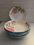 The Pioneer Woman 4 Blooming Bouquet Soup Salad Pasta Bowl Set. Fixed Price $38.00.