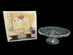 Vintage Fifth Avenue Crystal Portico 11" Pedestal Cake Plate New. Fixed Price $39.95.