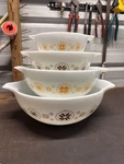 Pyrex Corning Ware Town & Country Cinderella Bowls 4 Piece Set Vintage Rare. Fixed Price $200.00.