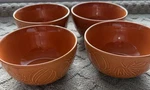 Set Of 4 New Hobby Lobby Fall 2025 Embossed Pumpkin Orange Cereal/soup Bowls. Fixed Price $26.40.