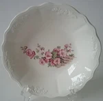 Chatham Pattern Pink Hollyhock Fence Cereal Bowl Embossed Cc Thompson 1930'S. Fixed Price $9.95.