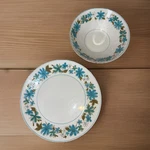 Vintage Mikasa Cera Stone Maggi Blue Floral 12 Chop Plate Serving Platter. Fixed Price $21.99.