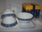 Multiple Choice Set Of 4 Rice Bowls With Decorative Box, White And Blue. Fixed Price $35.00.
