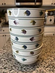 7 Rare Vintage Folk Craft Stoneware Rainbow Trout Soup Cereal Bowls Scotty Z. Fixed Price $55.00.