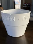 Crate And Barrel Ceramic Large Popcorn Bowl White Portugal. Fixed Price $18.74.