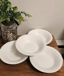SET/4 Gibson Porcelain Embossed Fruit Cereal/soup Bowls Euc. Fixed Price $21.03.
