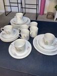 Vintage Arzberg Germany 23PC Coffee Dessert Set Bone China ARZ3415 Athena Leaves. Fixed Price $74.99.