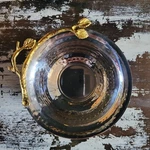 Leeber Golden Vine Hammered Steel & Brass Nut Olive Bowl W/ Branch Leaf Accent. Fixed Price $40.80.